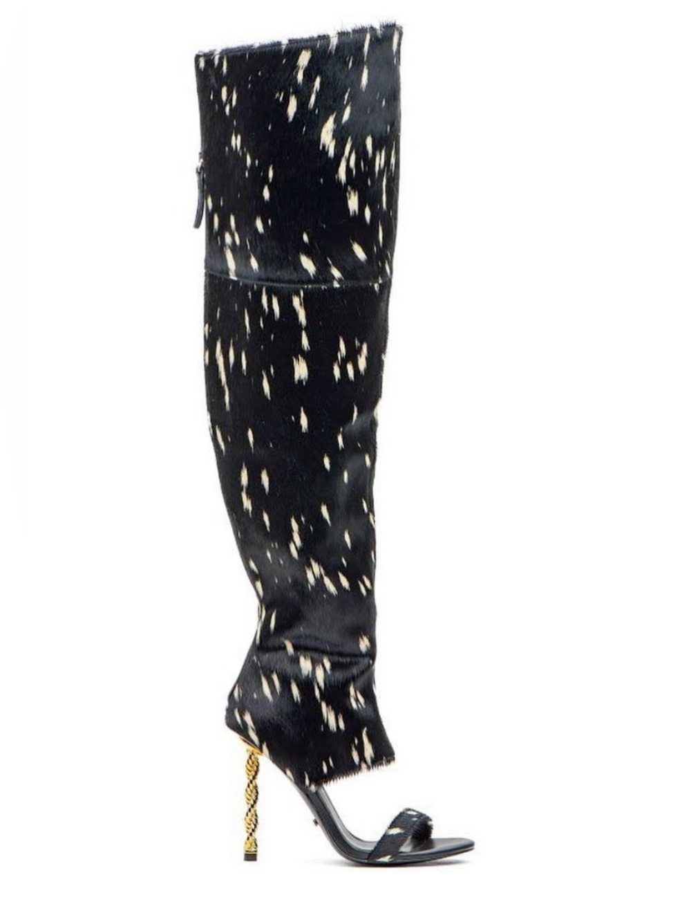 Jennifer Le Calf hair Thigh high boot sandal
